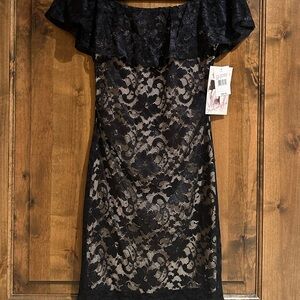 Black Lace dress. Above knee.